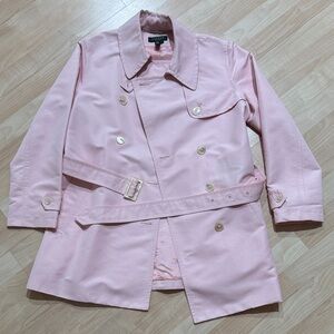Lauren Ralph Lauren Blush Double-Breasted Trench Coat
